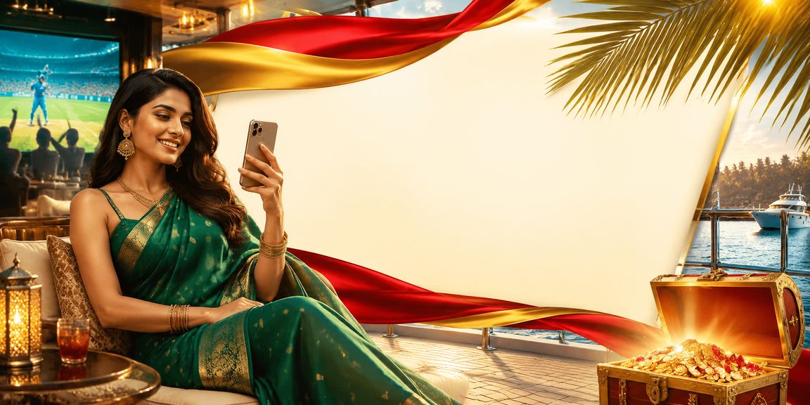 Indian woman enjoying cricket betting experience on mobile