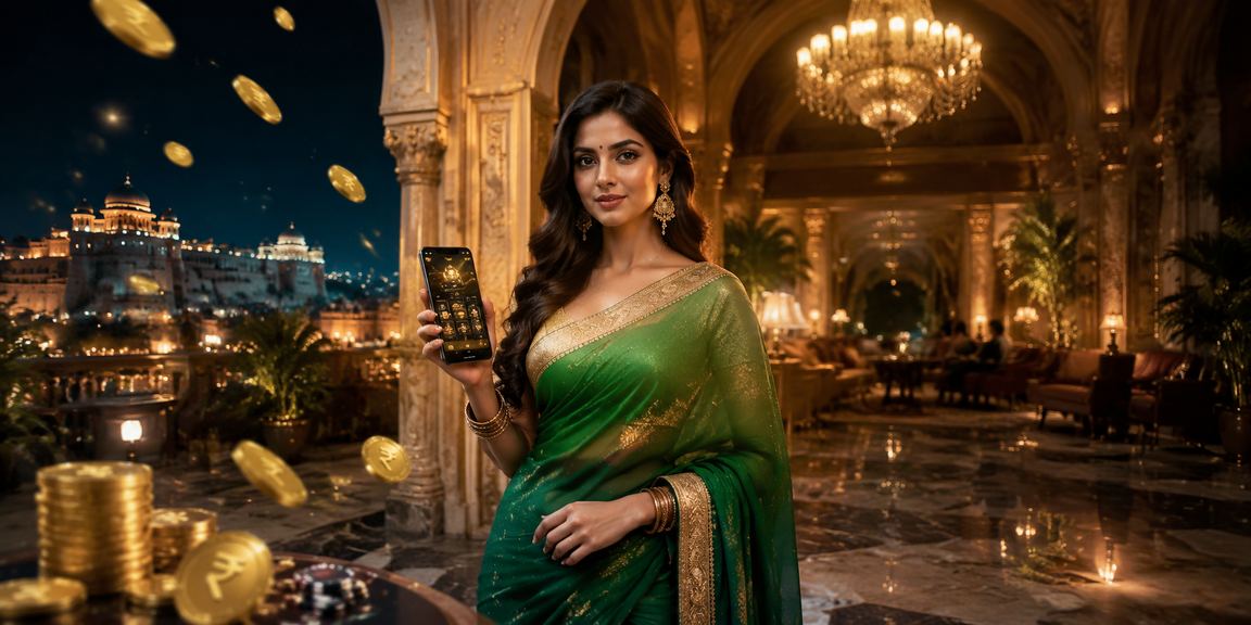 Indian player using mobile app for Teen Patti payments and game session